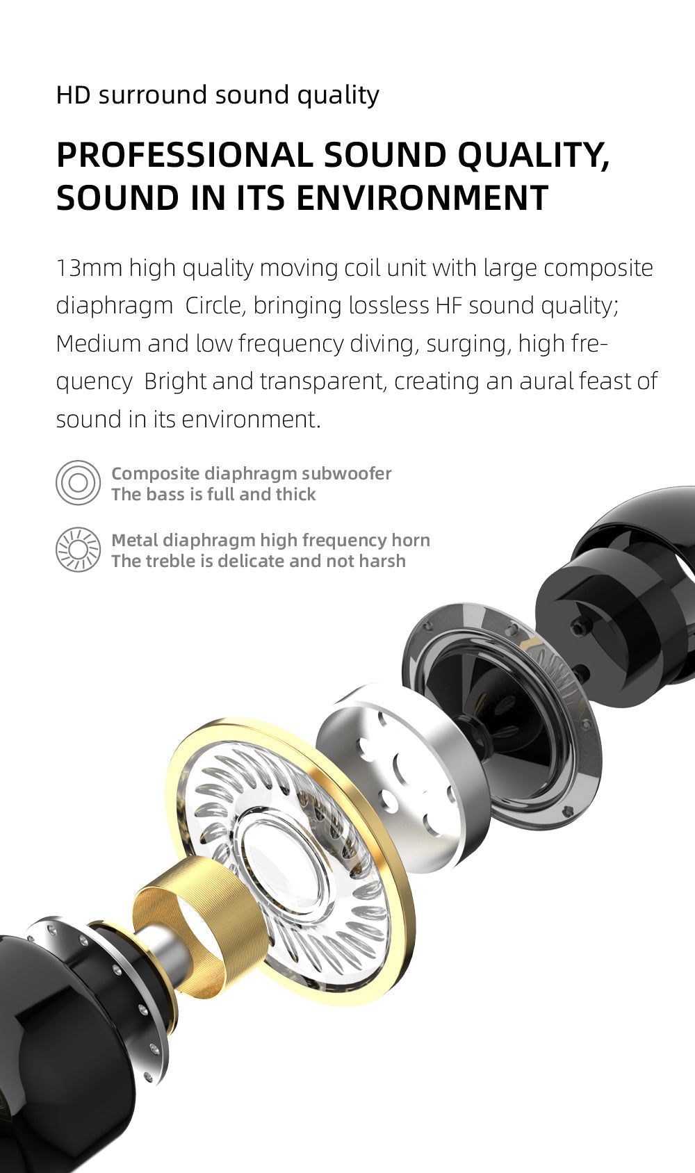M-F8 Auricular Bluetooth con Gancho para la Oreja | Hifi Media Store