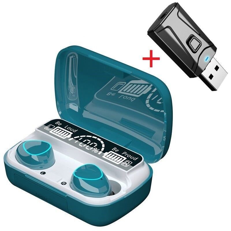 M10 TWS Earbuds With Adaptor M10 Plus Green adaptor Global | Hifi Media Store
