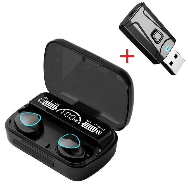 M10 TWS Earbuds With Adaptor M10 Plus Black adaptor Global | Hifi Media Store