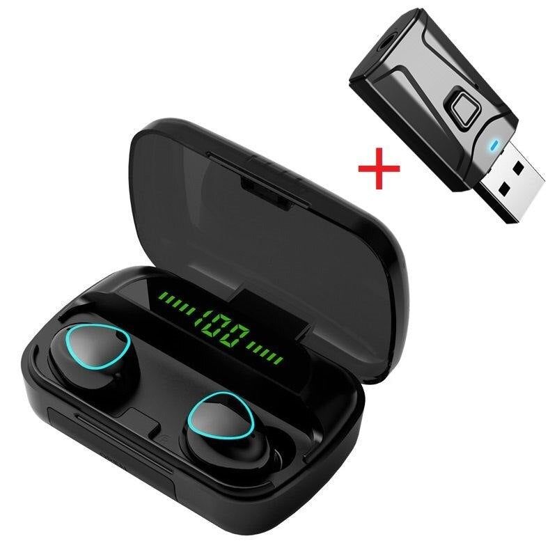 M10 TWS Earbuds With Adaptor M10 Black adaptor Global | Hifi Media Store