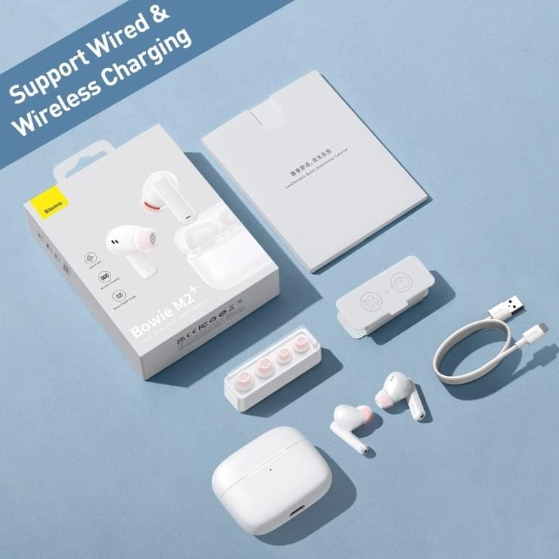 Bowie M2/M2 Pro TWS Earbuds With Active Noise Cancelling and ENC Noise Reduction White M2 Pro | Hifi Media Store
