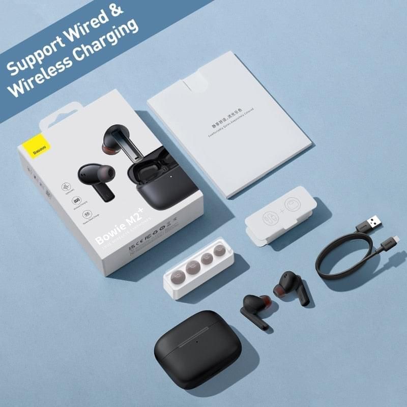 Bowie M2/M2 Pro TWS Earbuds With Active Noise Cancelling and ENC Noise Reduction Black M2 Pro | Hifi Media Store