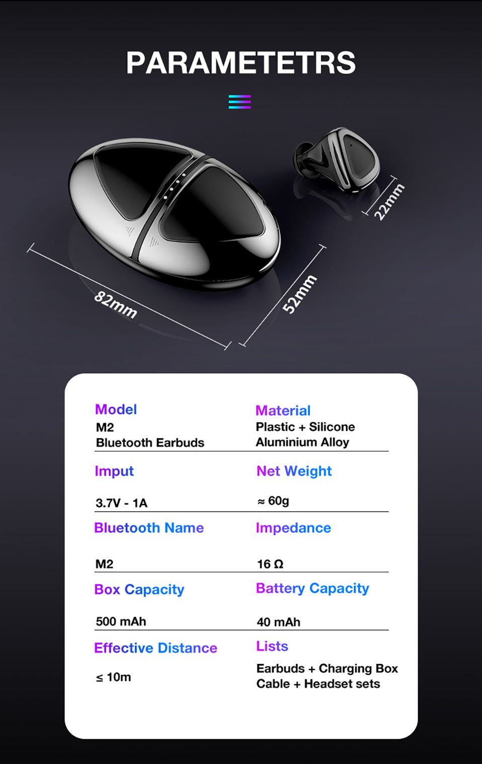 M2 TWS Earbuds with Smart Touch Control | Hifi Media Store