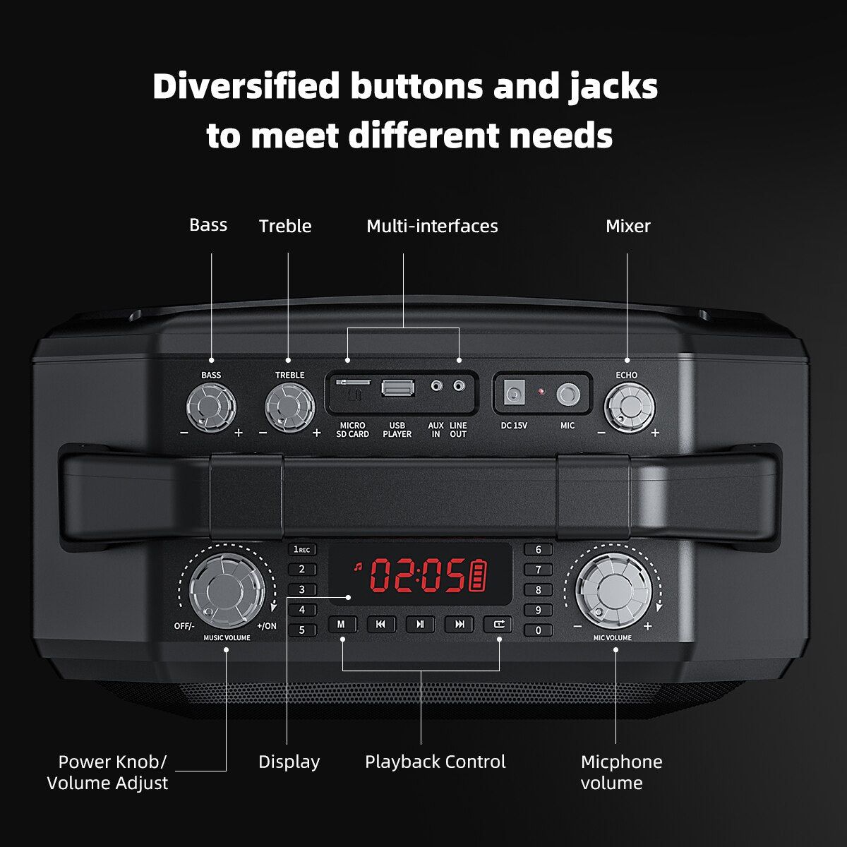 M520 Wireless Karaoke Speaker with Wireless Microphone | Hifi Media Store