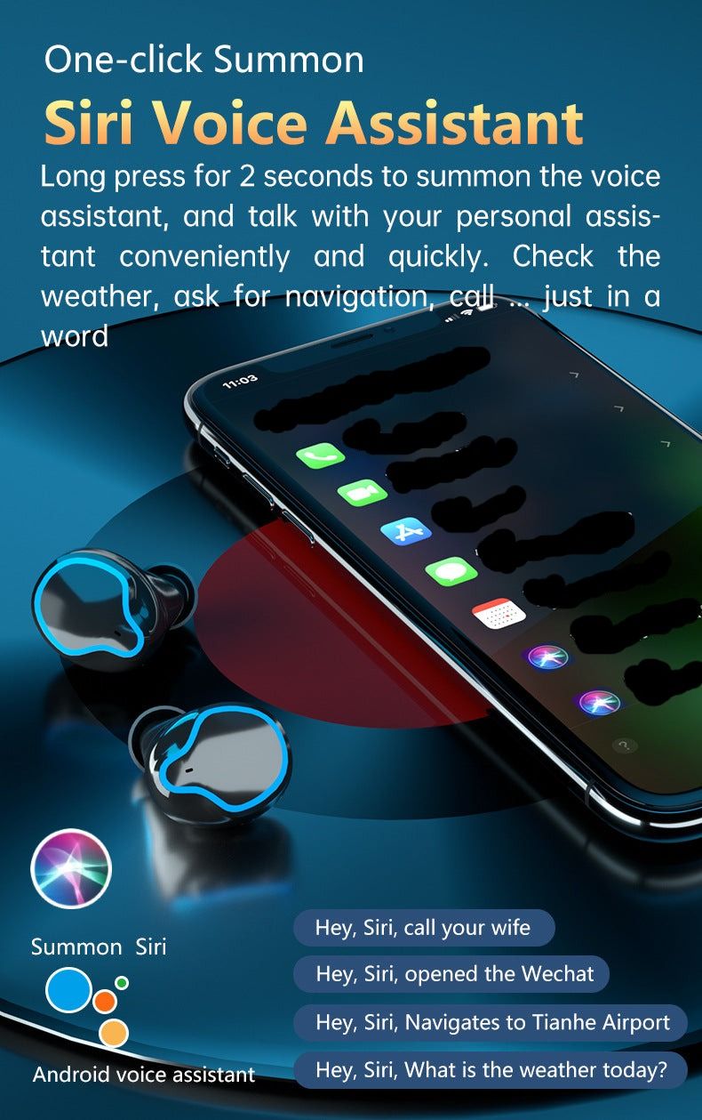 M9 TWS Earbuds with Mirror | Hifi Media Store