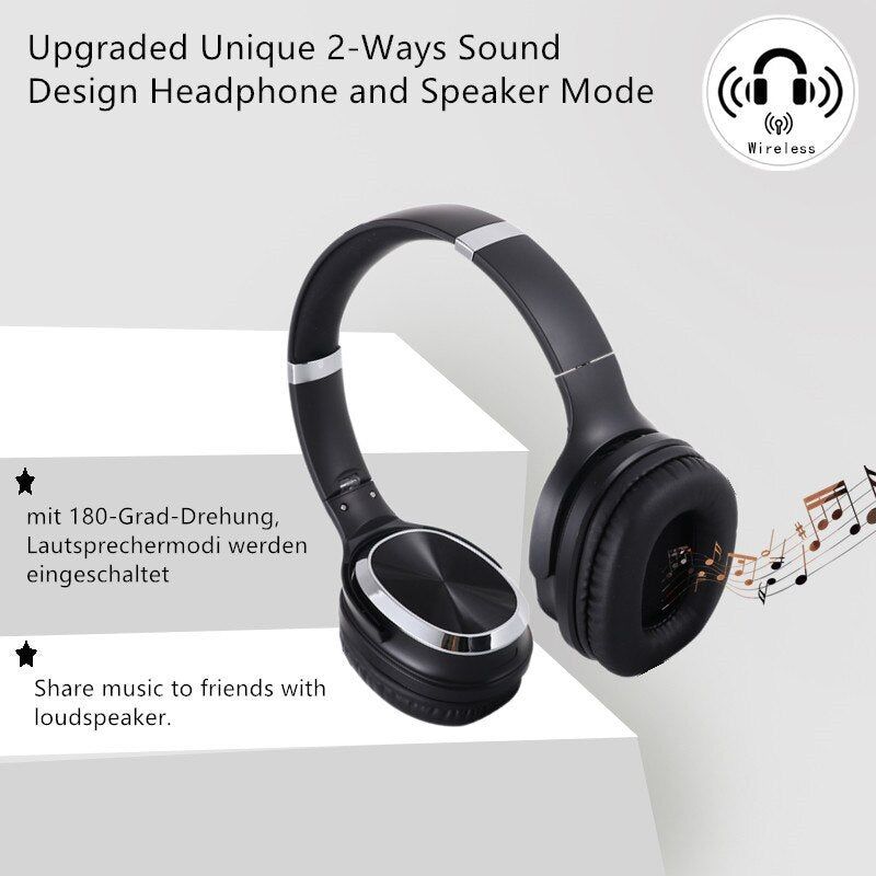 MH-14 Wireless 2-in-1 Speaker Function Headphone with Microphone and Radio | Hifi Media Store