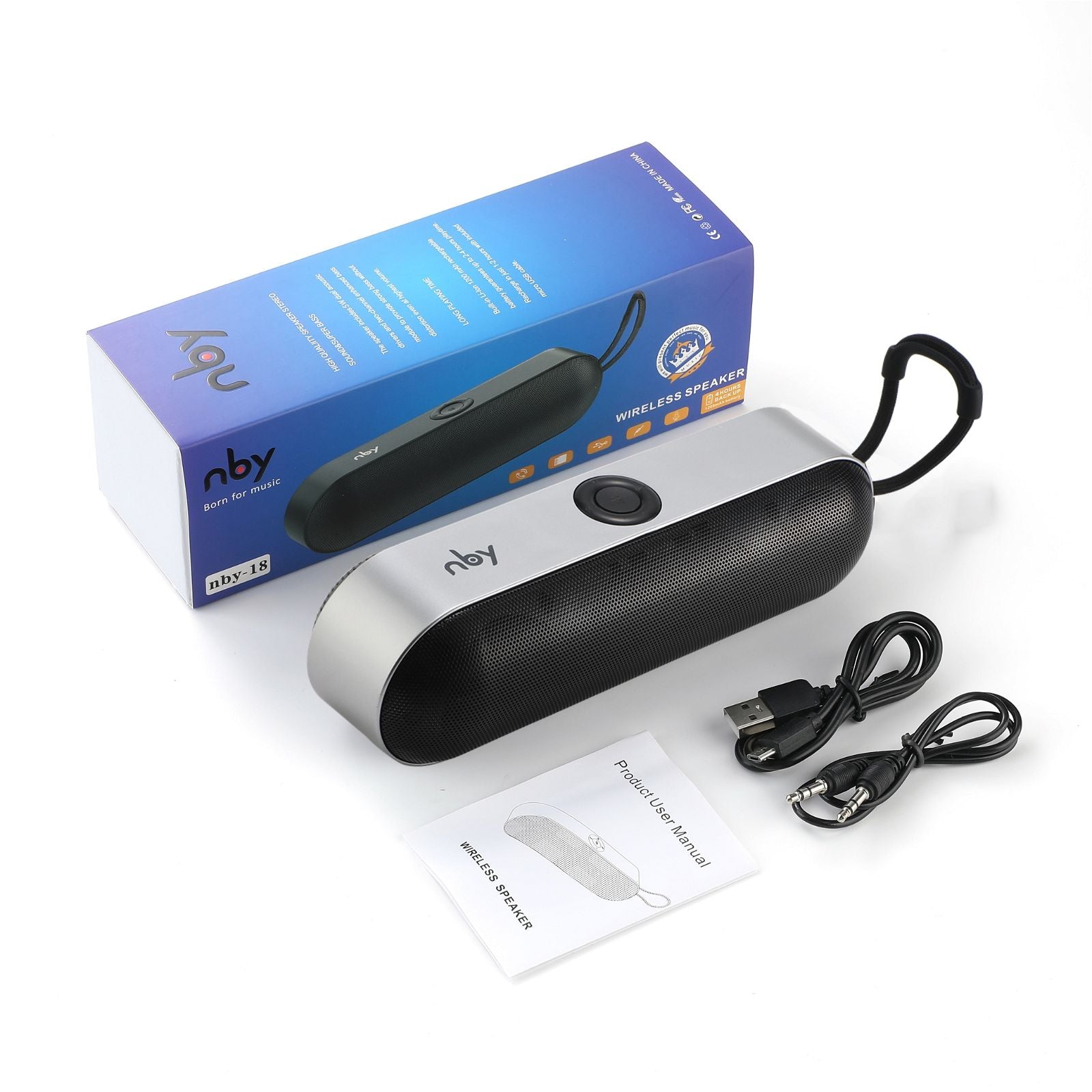 NBY18 Bluetooth Portable Speaker Global Sliver | Hifi Media Store