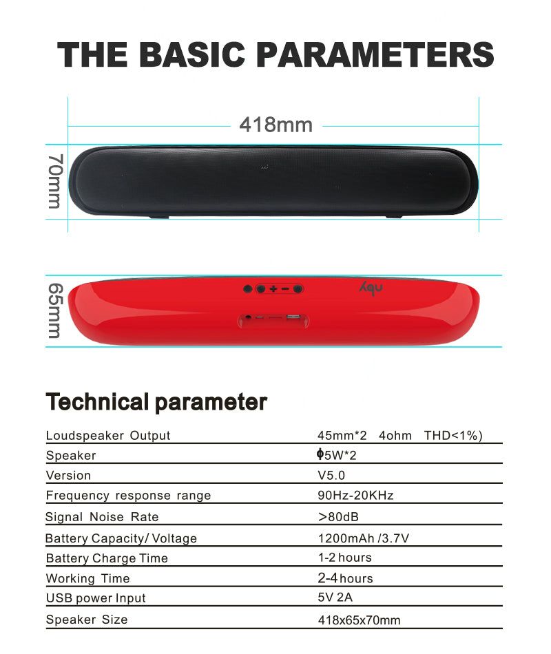 NBY8890 Bluetooth Portable Speaker | Hifi Media Store