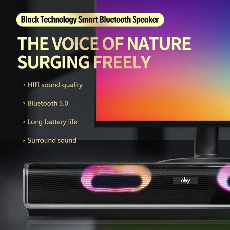 NBY8891 Bluetooth Portable Speaker with 3D Surround Stereo Sound | Hifi Media Store