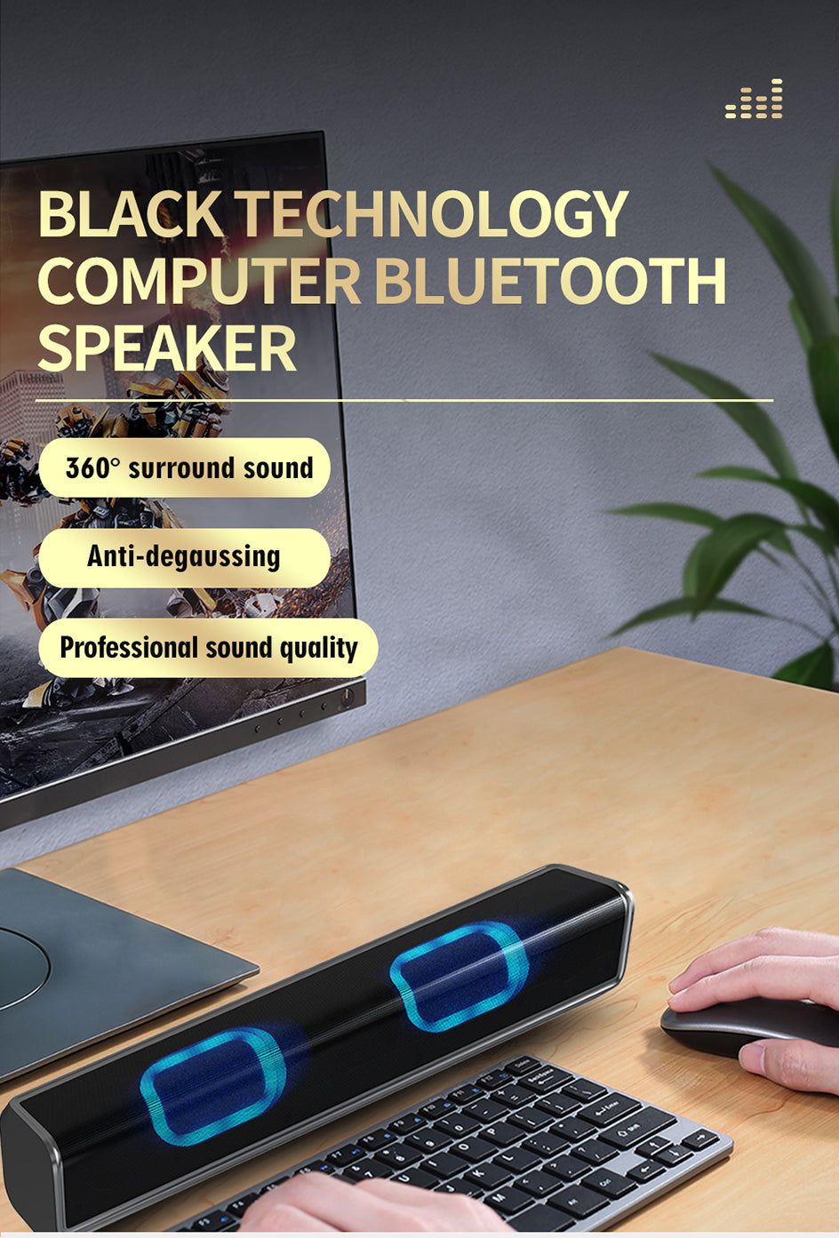 NBY8891 Bluetooth Portable Speaker with 3D Surround Stereo Sound | Hifi Media Store