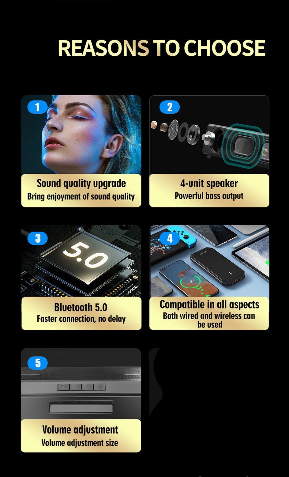 NBY8891 Bluetooth Portable Speaker with 3D Surround Stereo Sound | Hifi Media Store