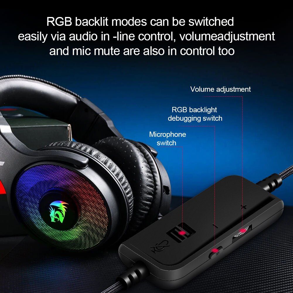 H350 Pandora Wired Gaming Headset for PC/PS4/XBOX One/NS With Led Lights | Hifi Media Store