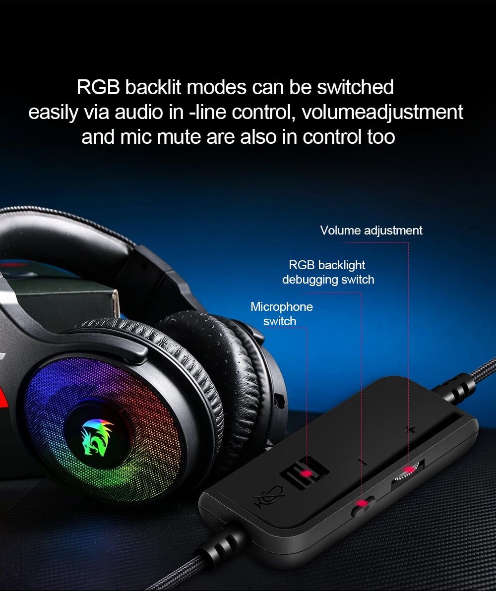 H350 Pandora Wired Gaming Headset for PC/PS4/XBOX One/NS With Led Lights | Hifi Media Store