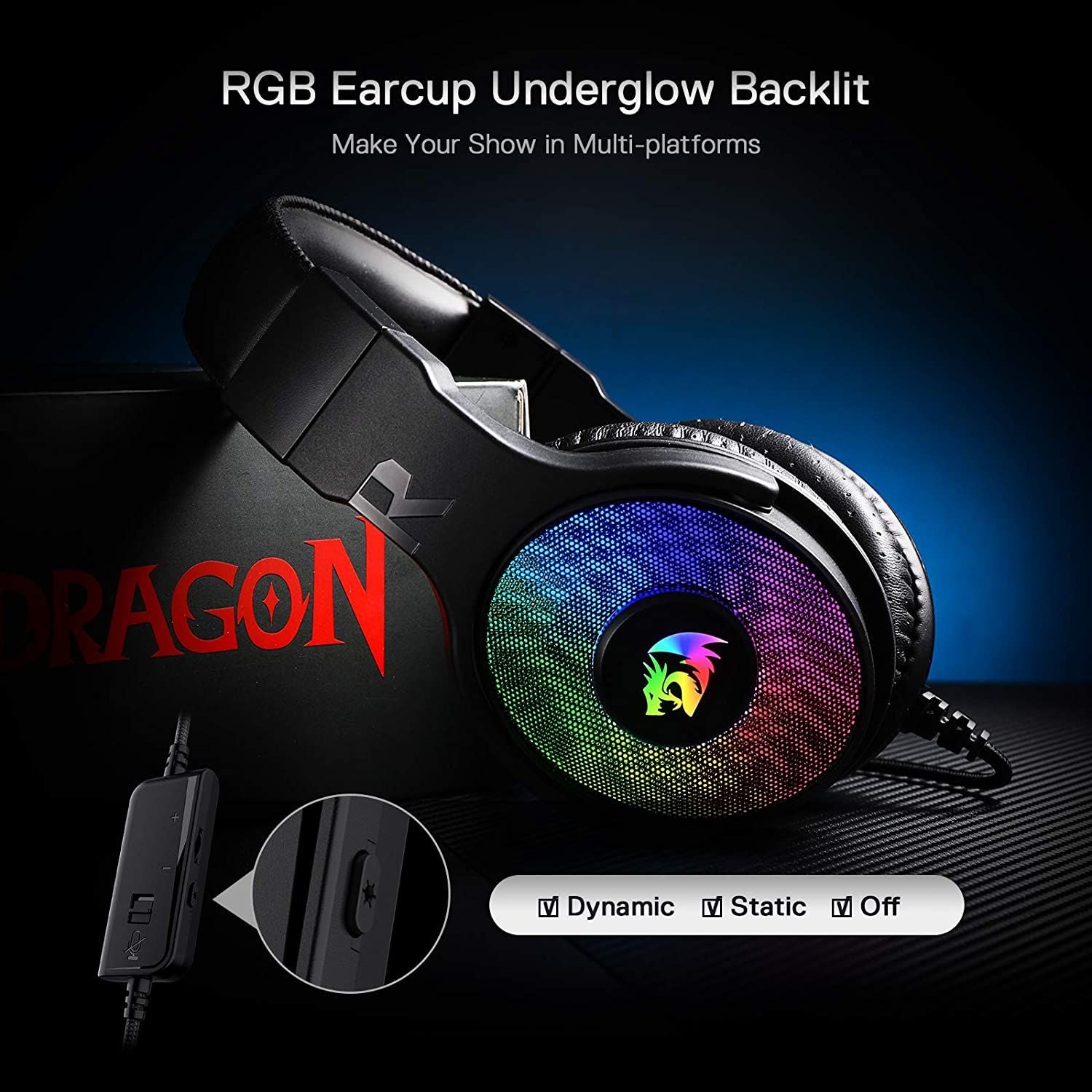 H350 Pandora Wired Gaming Headset for PC/PS4/XBOX One/NS With Led Lights | Hifi Media Store