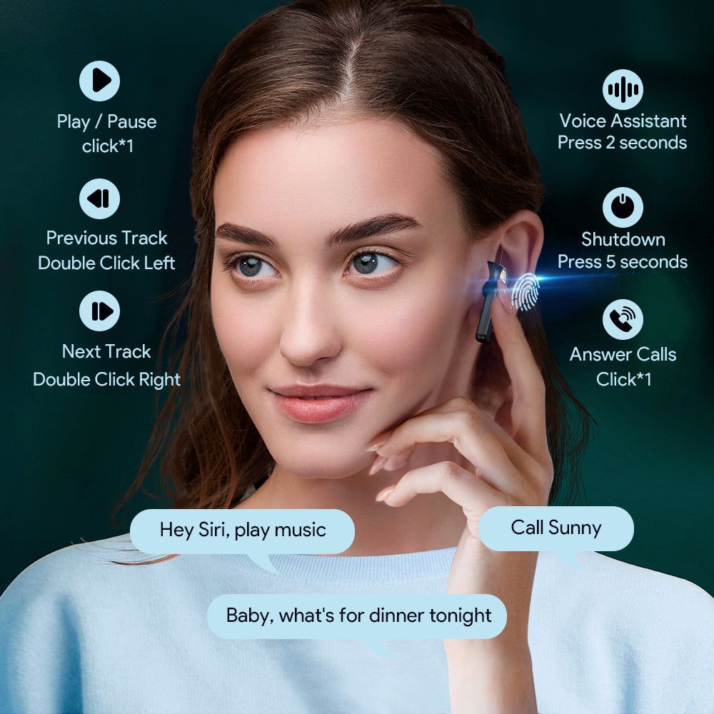 Oneodio F2 Bluetooth Earbuds With Noise Reduction | Hifi Media Store