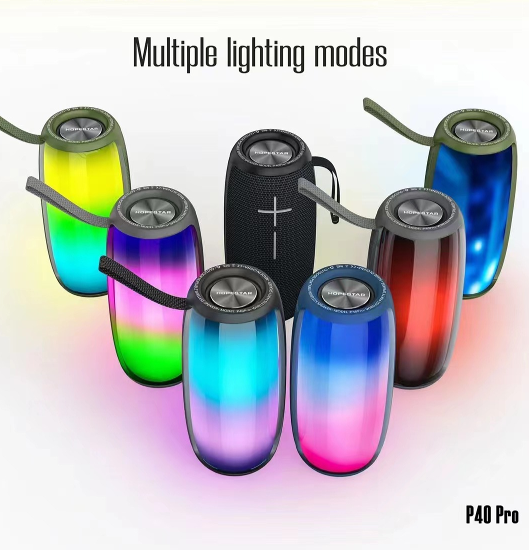 P40 Pro Bluetooth Portable Speaker with RGB Colorful LED Light | Hifi Media Store