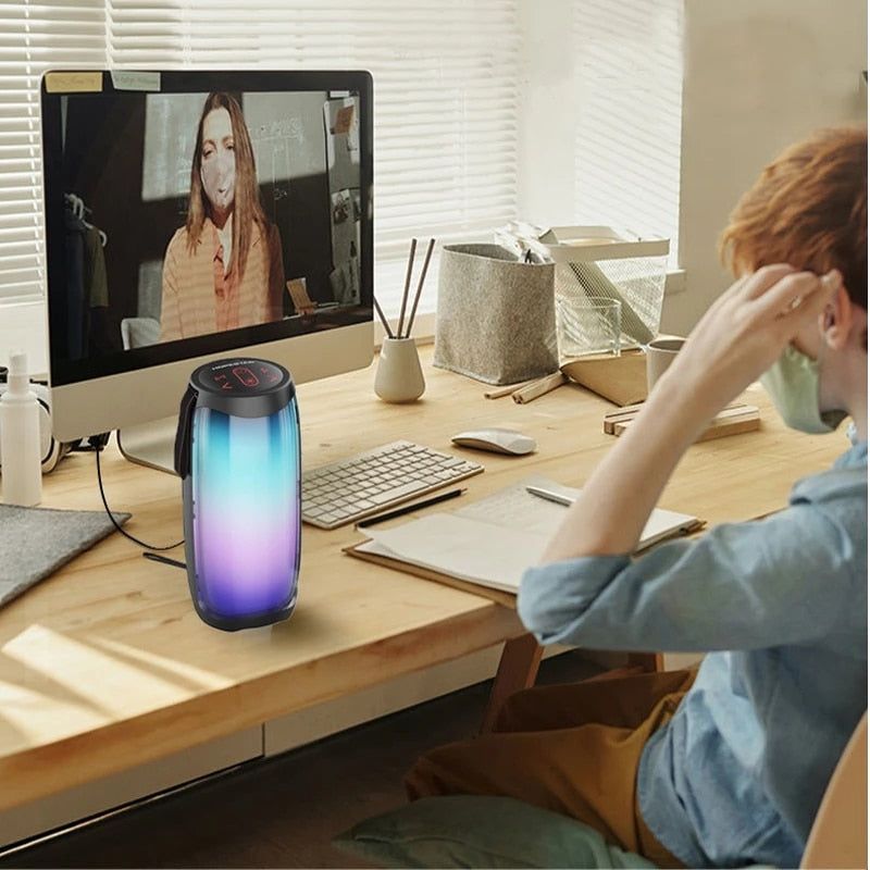 P40 Pro Bluetooth Portable Speaker with RGB Colorful LED Light | Hifi Media Store