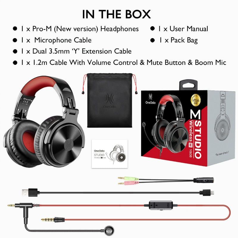 PRO-M Wireless Headphones 110Hrs + Stereo Gaming Headset With Microphone | Hifi Media Store