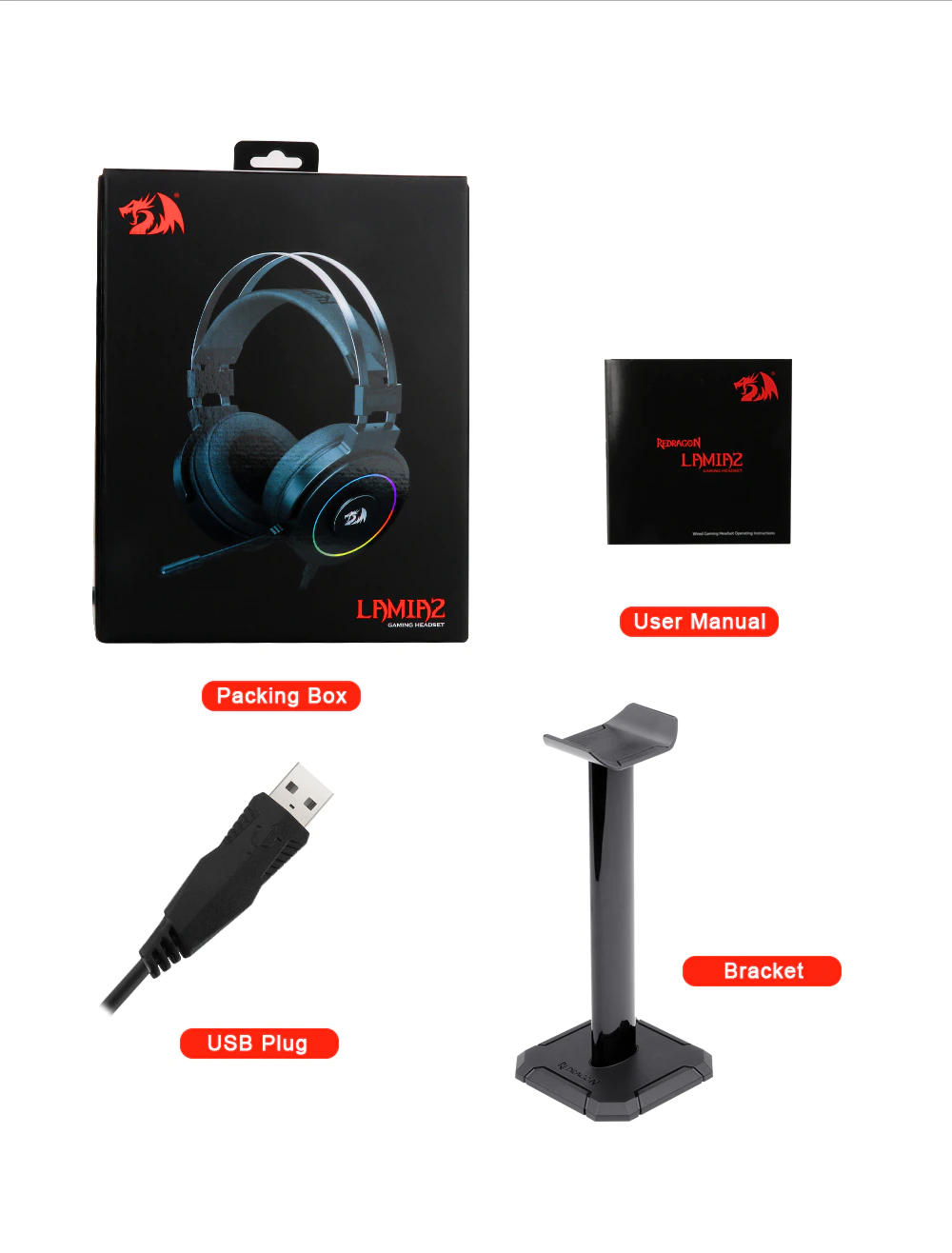 H320 Lamia Gaming Headset 7.1 Surround With Noise Cancelling and RGB Light for PC/PS4 | Hifi Media Store