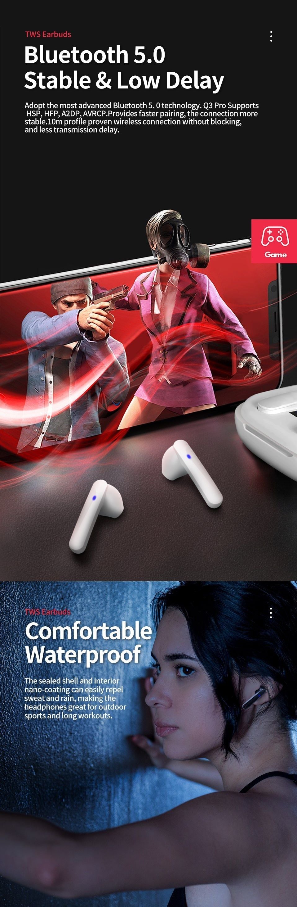 Q3 PRO Earbuds with Passive Noise Cancelling | Hifi Media Store