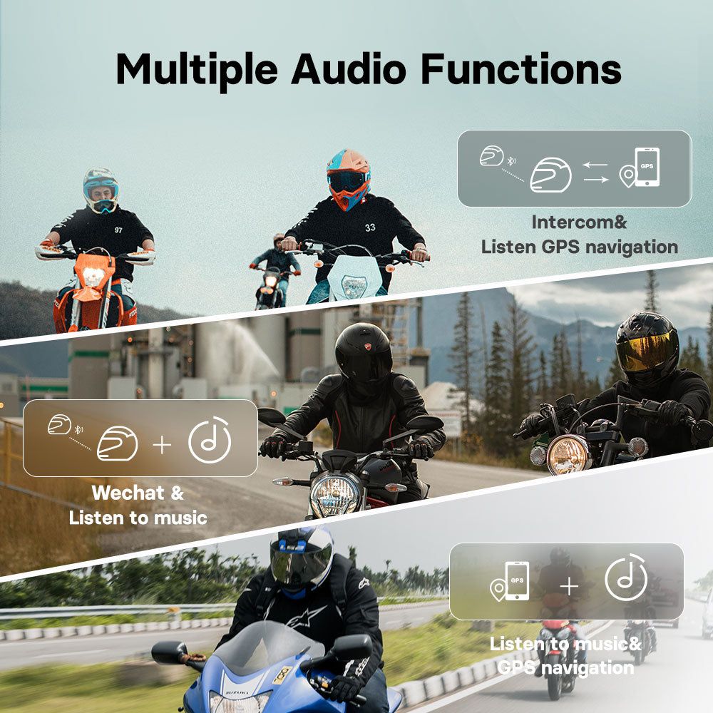 R1 Pro Bluetooth Intercom with Video Recorder QHD 2K | Hifi Media Store