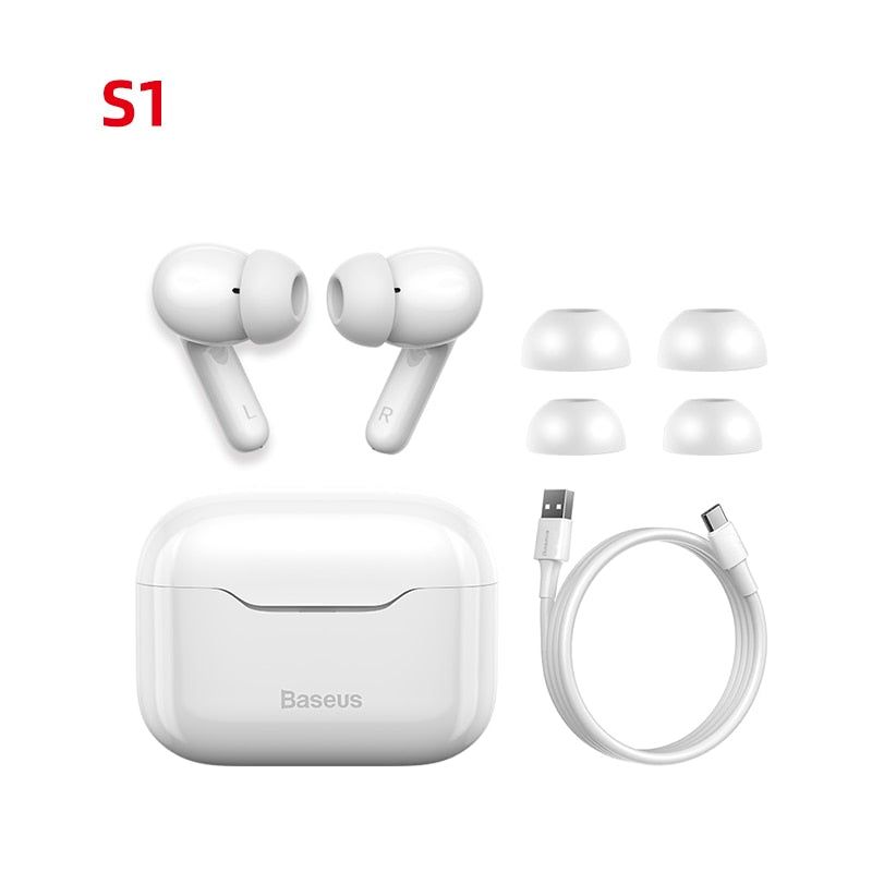 S1/S1Pro TWS ANC Bluetooth Earbuds With Active Noise Cancelling S1 White | Hifi Media Store