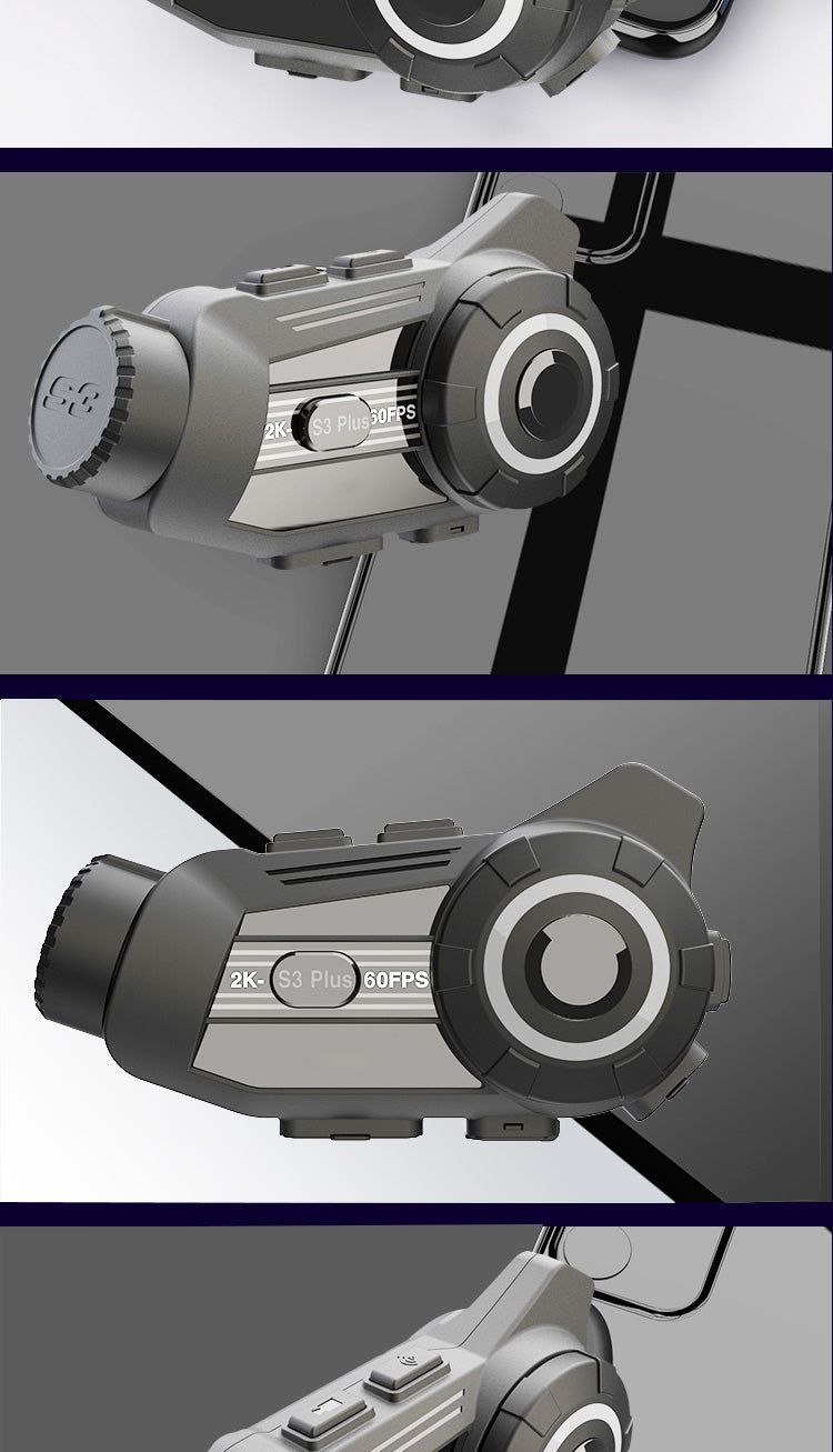 S3/S3 Plus Motorcycle Intercom with 2K HD Camera | Hifi Media Store