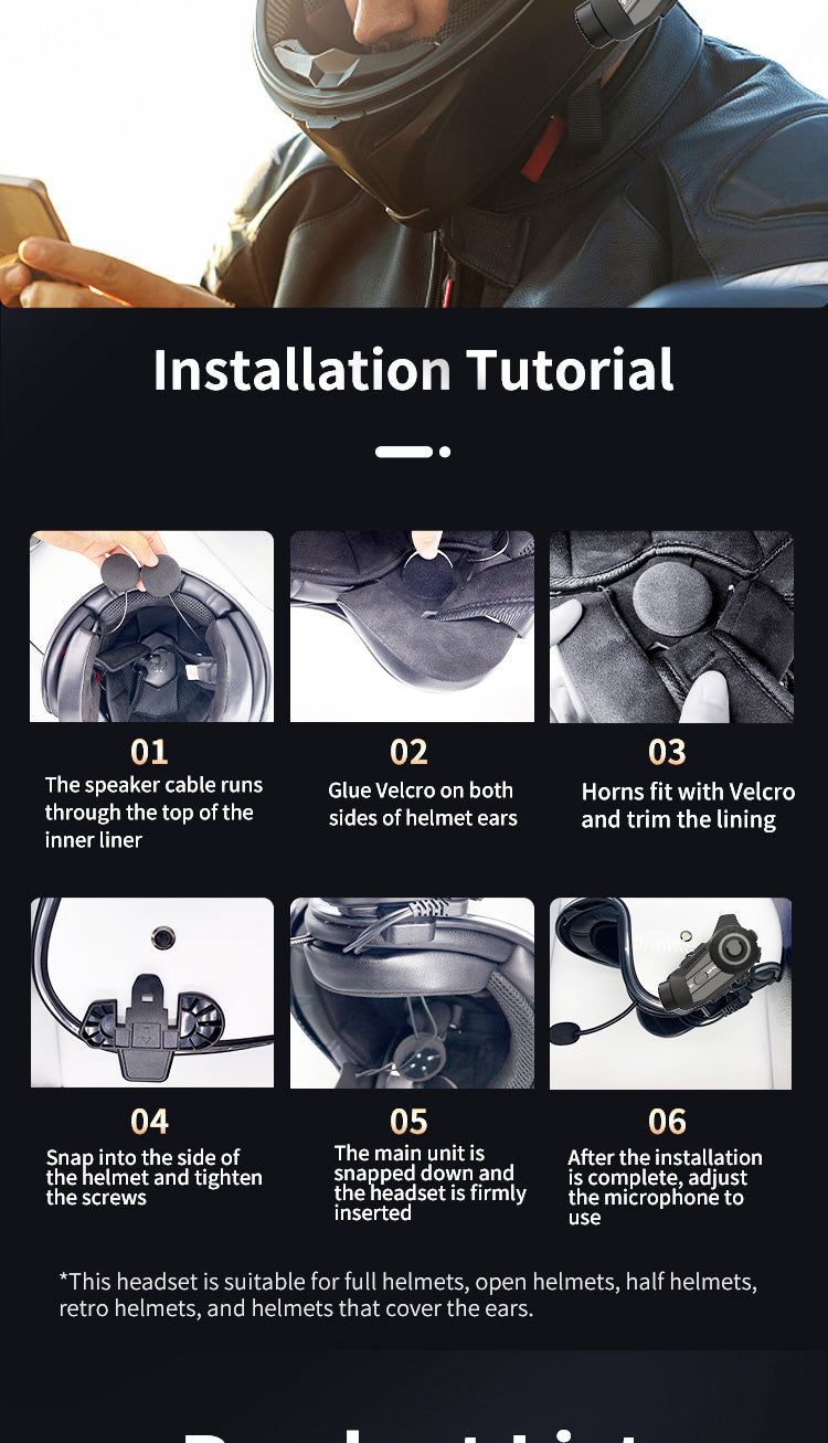 S3/S3 Plus Motorcycle Intercom with 2K HD Camera | Hifi Media Store