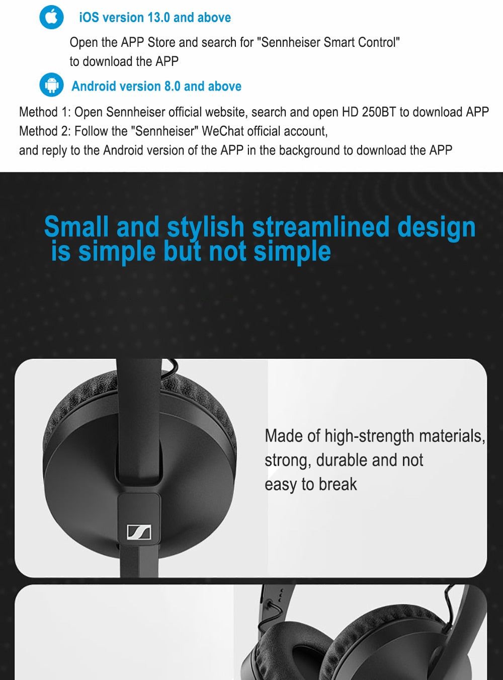SENNHEISER HD250BT Bluetooth Headphones | Hifi Media Store