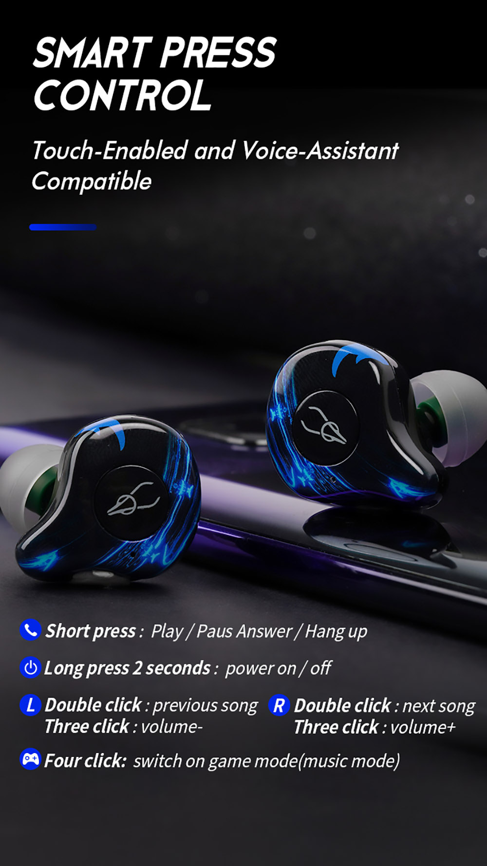 Sabbat G12 Elite - Auriculares Gaming TWS | Hifi Media Store