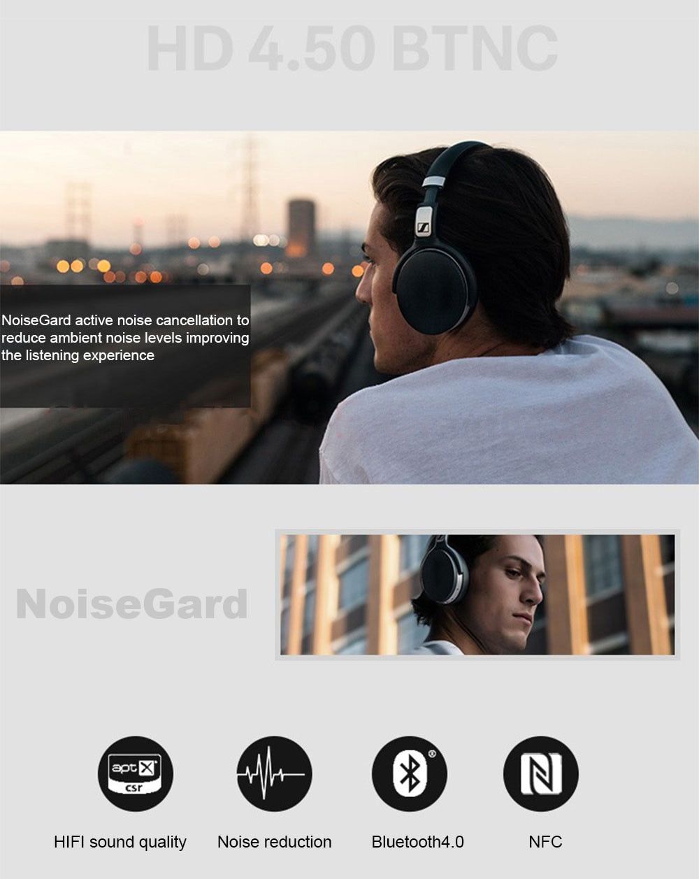 Sennheiser HD 4.50BTNC Bluetooth Headphone | Hifi Media Store