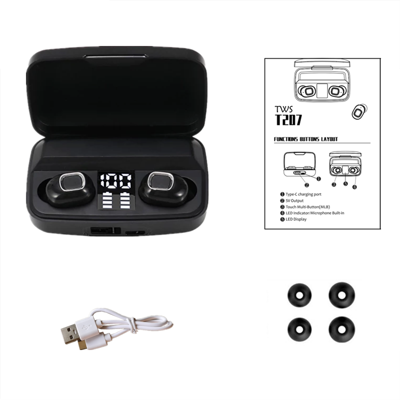 T207 TWS Bluetooth Earbuds | Hifi Media Store