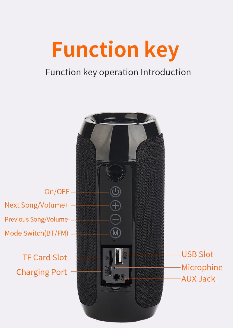 TG117 Wireless Portable Speaker With FM Radio | Hifi Media Store