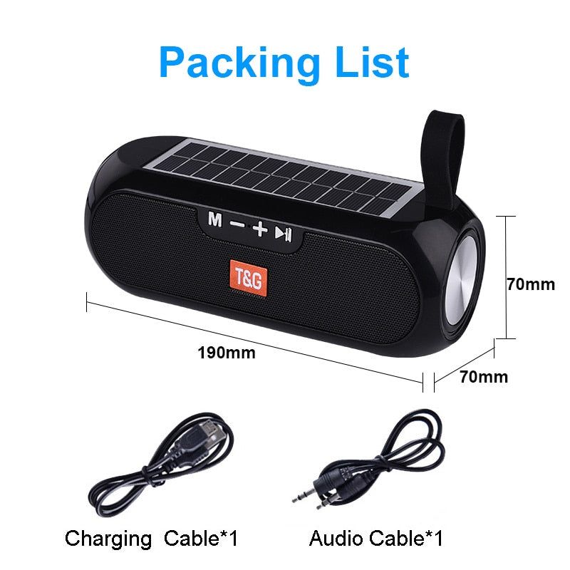 TG182 Portable Bluetooth Speaker With Solar Charging | Hifi Media Store
