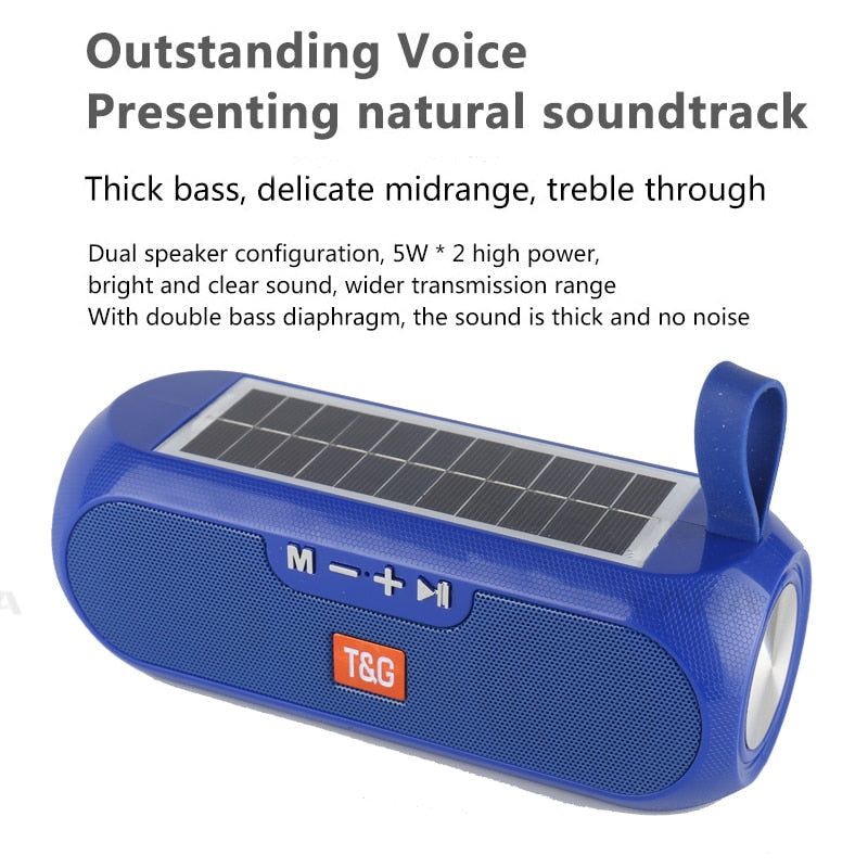 TG182 Portable Bluetooth Speaker With Solar Charging | Hifi Media Store