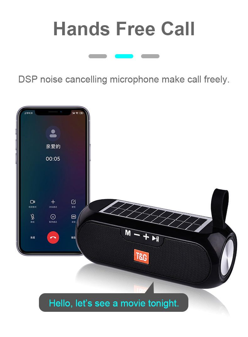 TG182 Portable Bluetooth Speaker With Solar Charging | Hifi Media Store