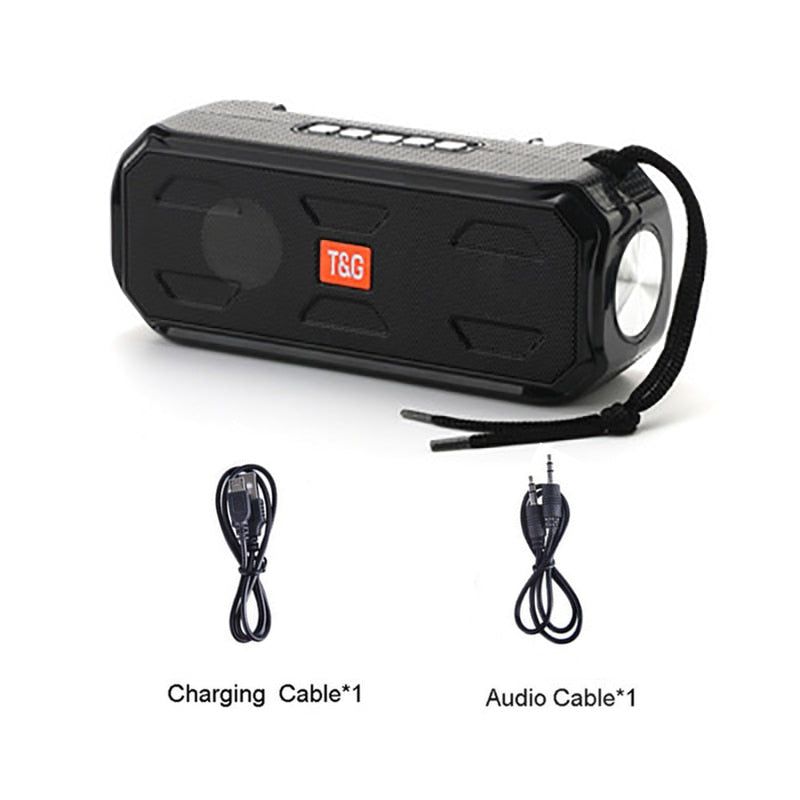 TG280 Bluetooth Portable Speaker with Solar Charging and Radio Receiver With Flashlight Global black Speaker | Hifi Media Store