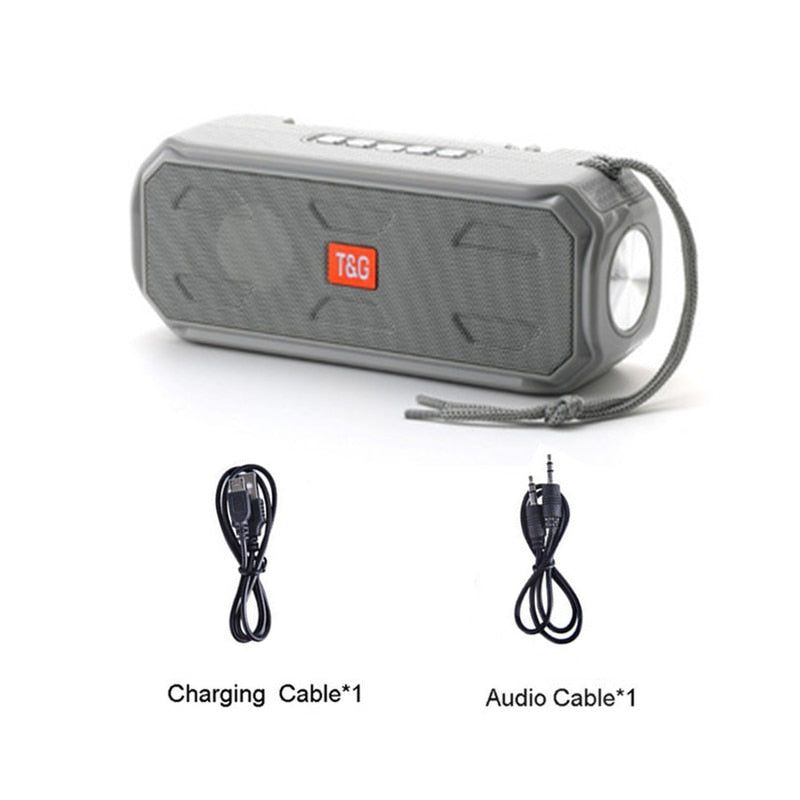 TG280 Bluetooth Portable Speaker with Solar Charging and Radio Receiver With Flashlight Global gray Speaker | Hifi Media Store