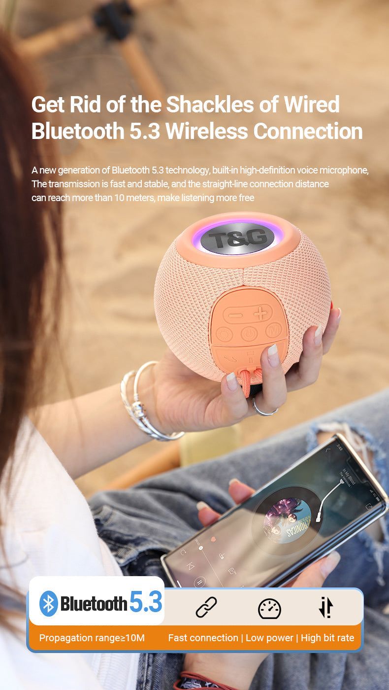 TG337 Mini Bluetooth Speaker with RGB Lights | Hifi Media Store
