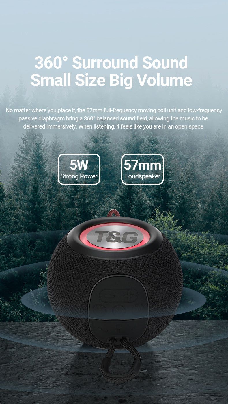 TG337 Mini Bluetooth Speaker with RGB Lights | Hifi Media Store