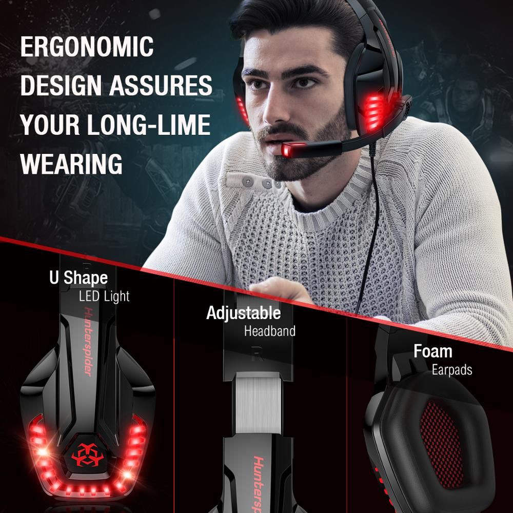 V6 Gaming Headset with Noise Cancelling and LED Lights | Hifi Media Store
