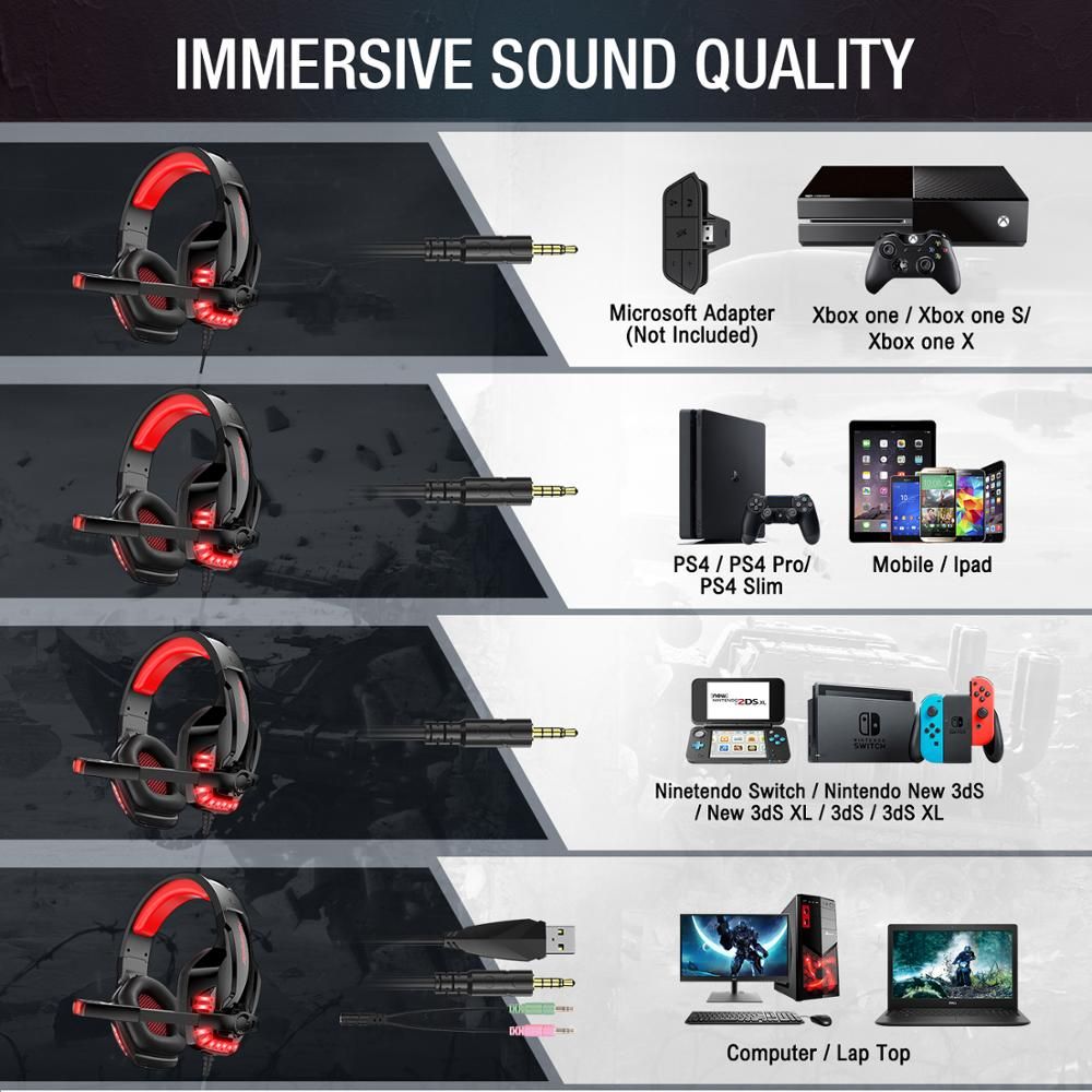 V6 Gaming Headset with Noise Cancelling and LED Lights | Hifi Media Store