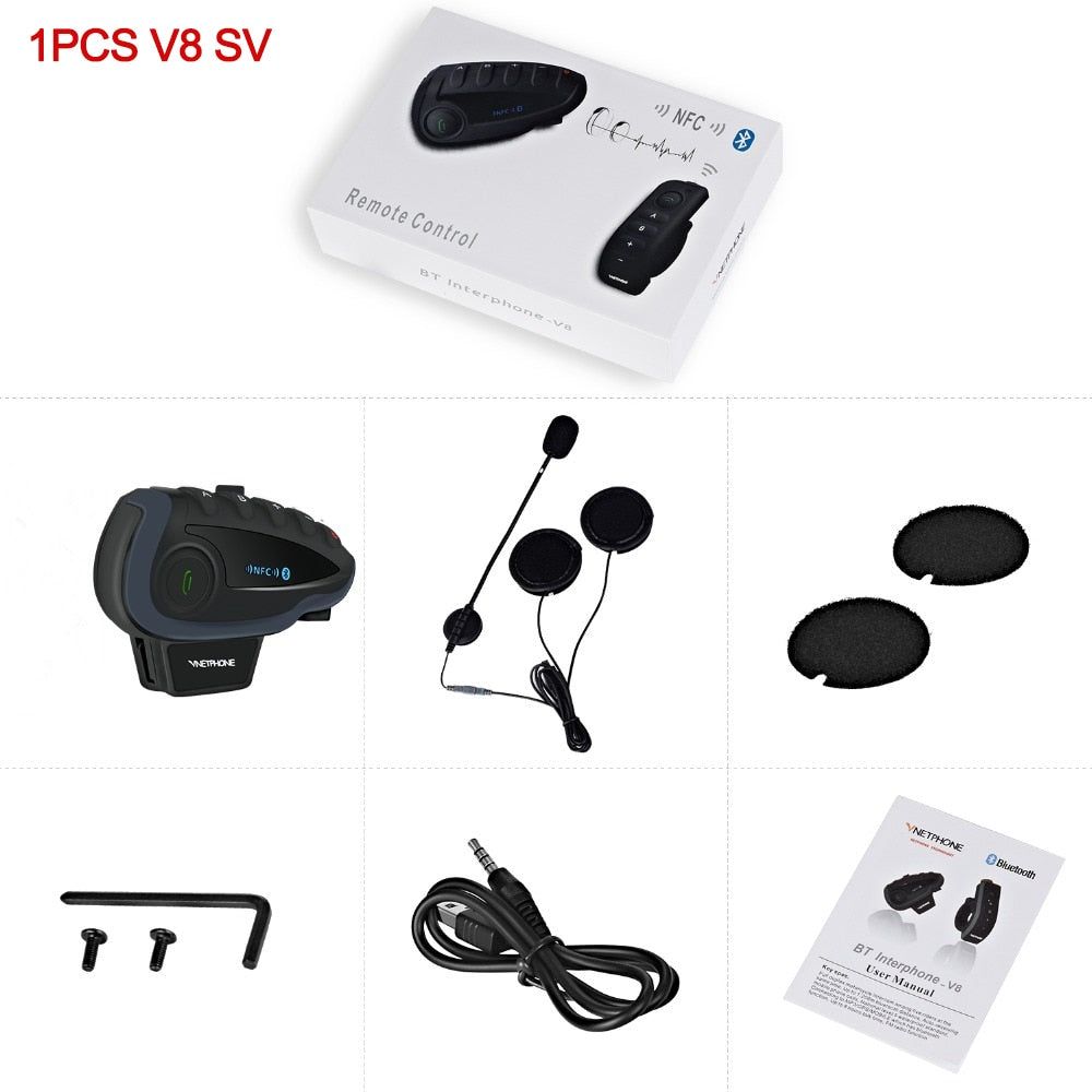 V8 Bluetooth Motorcycle Intercom 1 unit V8 SV No remote | Hifi Media Store