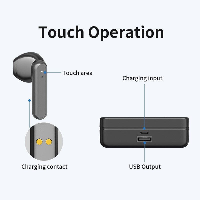 V9-TWS Earbuds with LED Display and Effect Mirror. | Hifi Media Store
