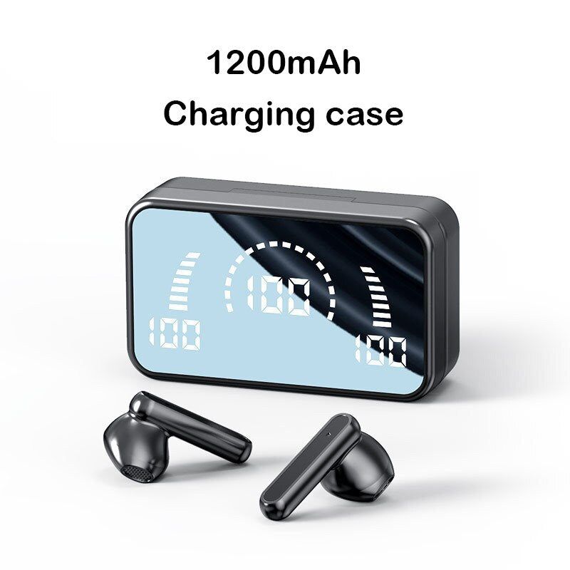 V9-TWS Earbuds with LED Display and Effect Mirror. | Hifi Media Store