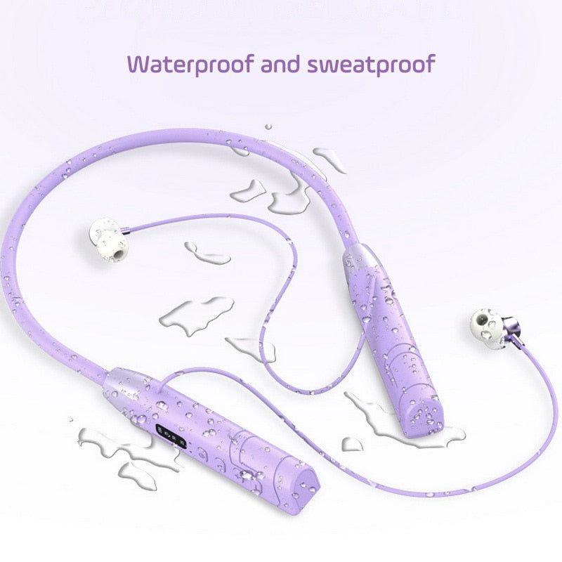Wireless Earbuds with Neckband and LED Display for Sport | Hifi Media Store