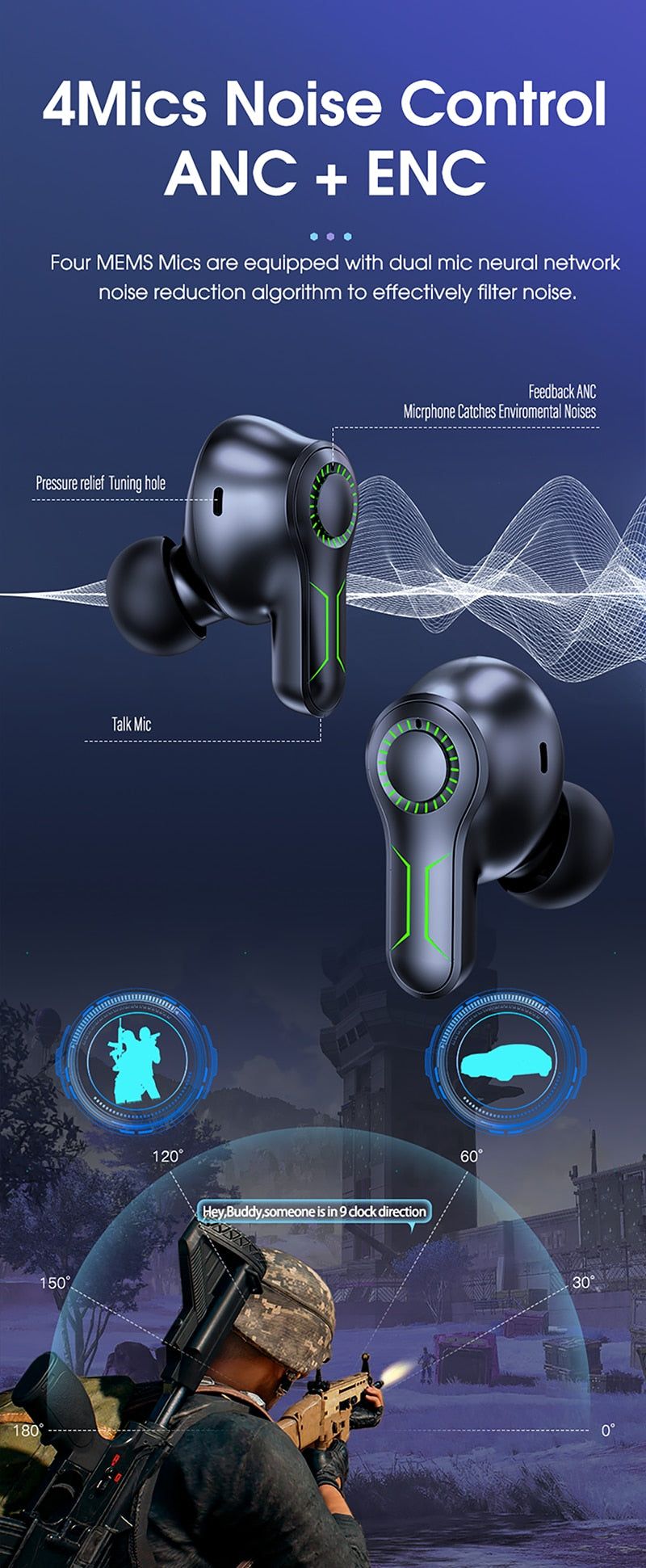 X10 Gaming Earbuds with ANC | Hifi Media Store