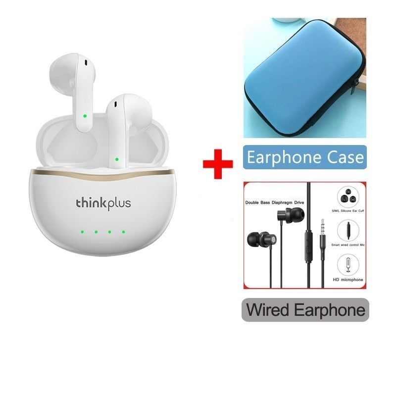 X16 Wireless Earbuds With Dual HD Microphone X16 White Case TW13 | Hifi Media Store