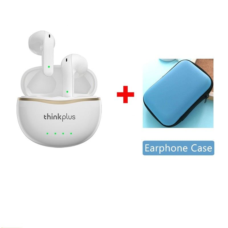 X16 Wireless Earbuds With Dual HD Microphone X16 White add Case | Hifi Media Store
