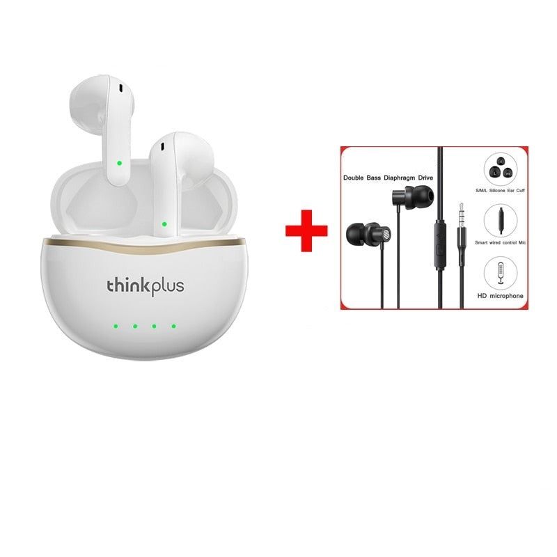 X16 Wireless Earbuds With Dual HD Microphone X16 White add TW13 | Hifi Media Store